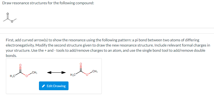 Solved Draw Resonance Structures For The Following Compound 5045