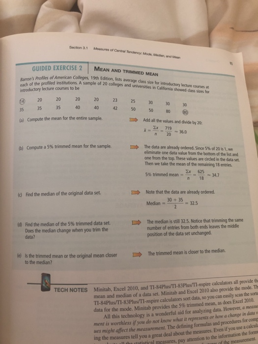 Solved 31 Measures Of Central Tendency Mode Median And Mean Or Cheggcom