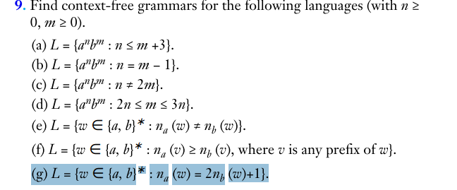 Solved Find Context-free Grammars For The Following | Chegg.com