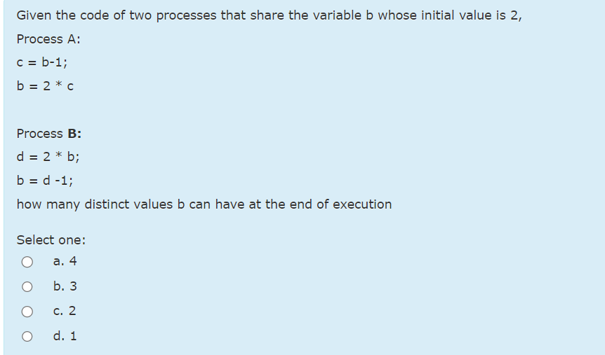 Solved Given The Code Of Two Processes That Share The | Chegg.com