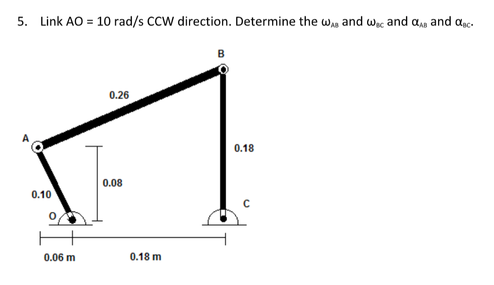 Solved 10 rad/s CCW direction. Determine the wap and WBc and | Chegg.com