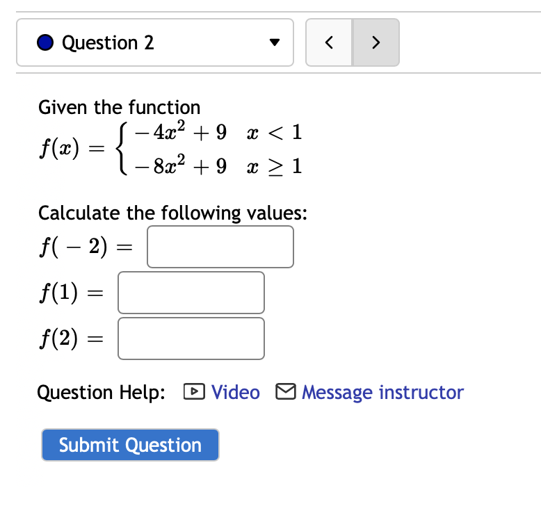 Solved Question 1 > Given the function: 5x + 5 x