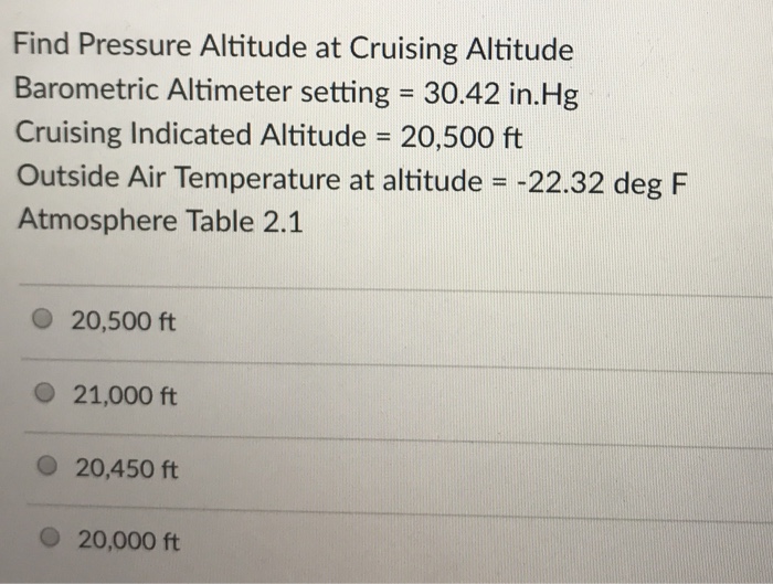 Altimeter setting in 2025 hg