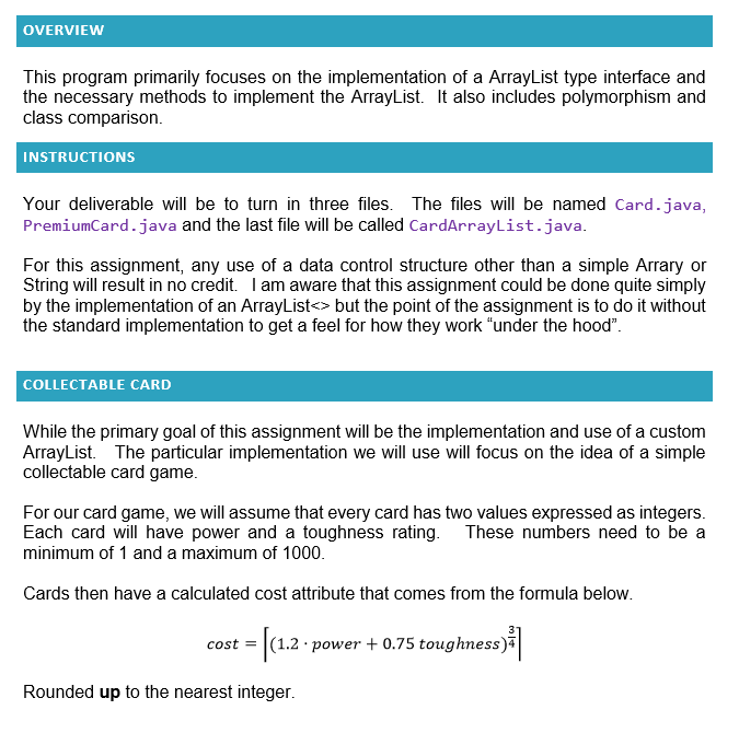 Solved OVERVIEW This program primarily focuses on the | Chegg.com