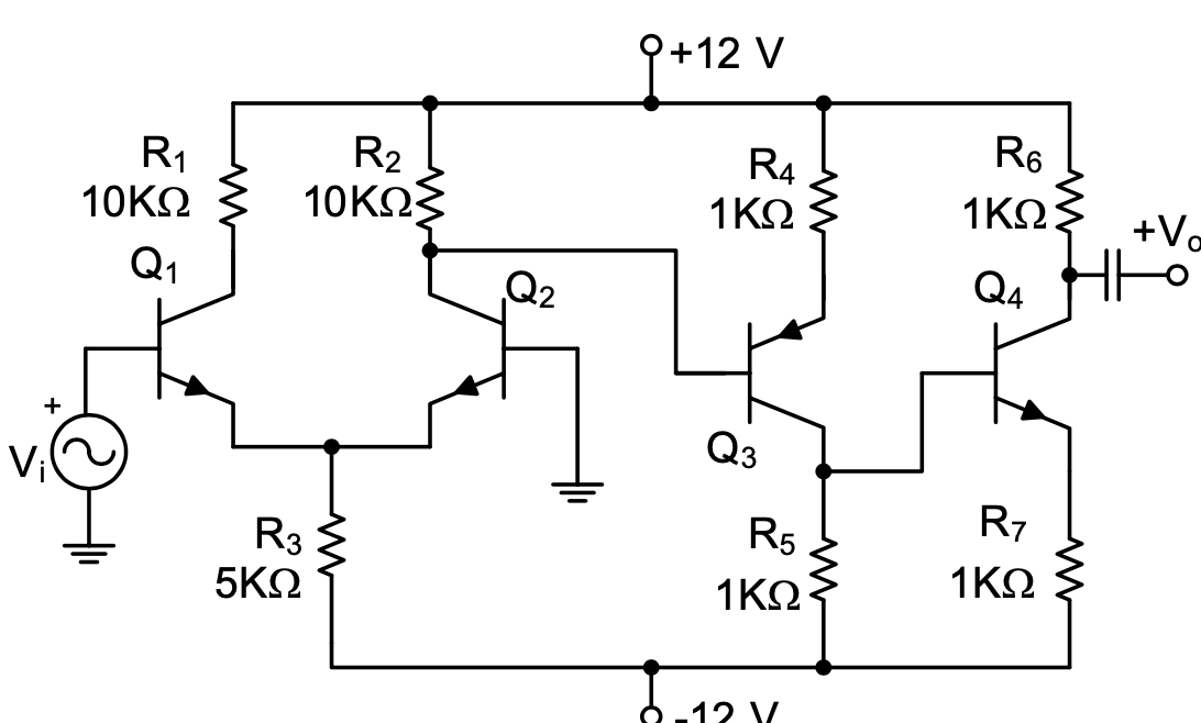 Solved In the circuit below, Q1 and Q2 are matched | Chegg.com