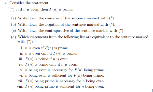 solved-4-consider-the-statement-if-n-is-even-then-chegg