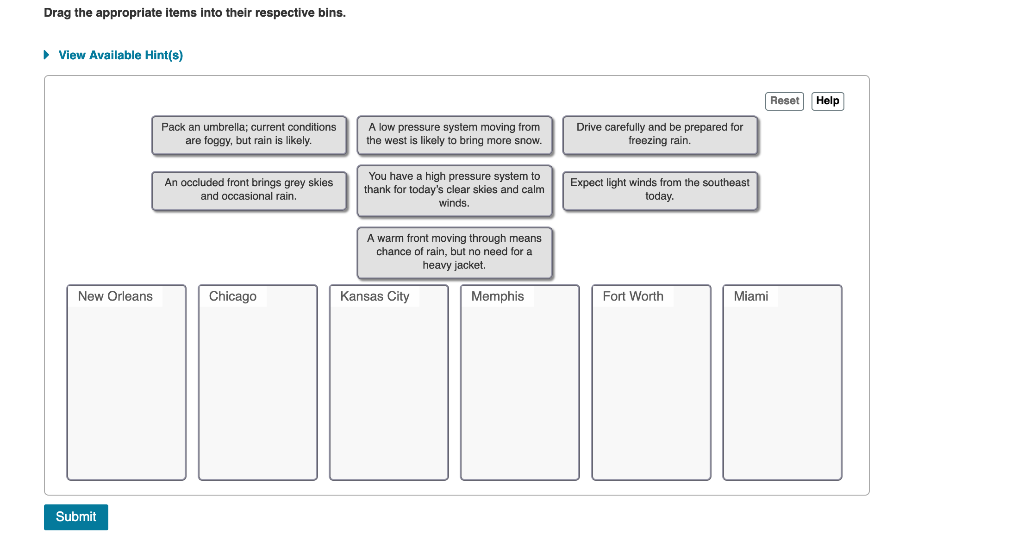 Solved Part C - Reading weather map symbols to forecast the
