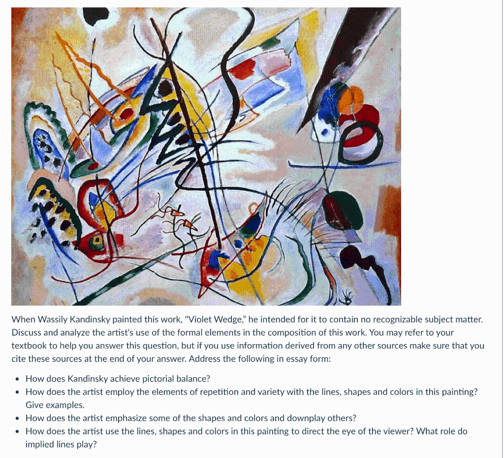 When Wassily Kandinsky Painted This Work Violet Chegg Com