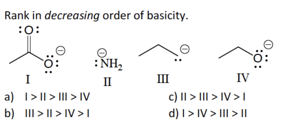 Solved Rank in decreasing order of basicity. :0: ö: :NH, II | Chegg.com