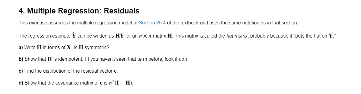Solved 4. Multiple Regression: Residuals This exercise | Chegg.com