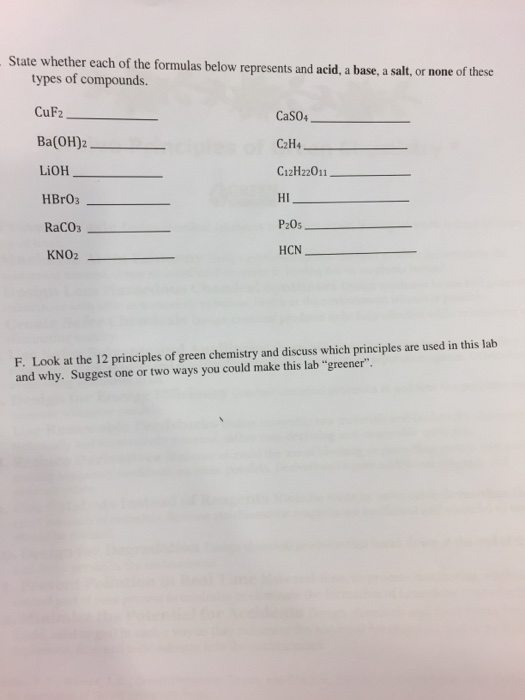 Solved State whether each of the formulas below represents Chegg