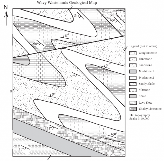 Solved 1. Draw fold axial traces on the map for the folds in | Chegg.com