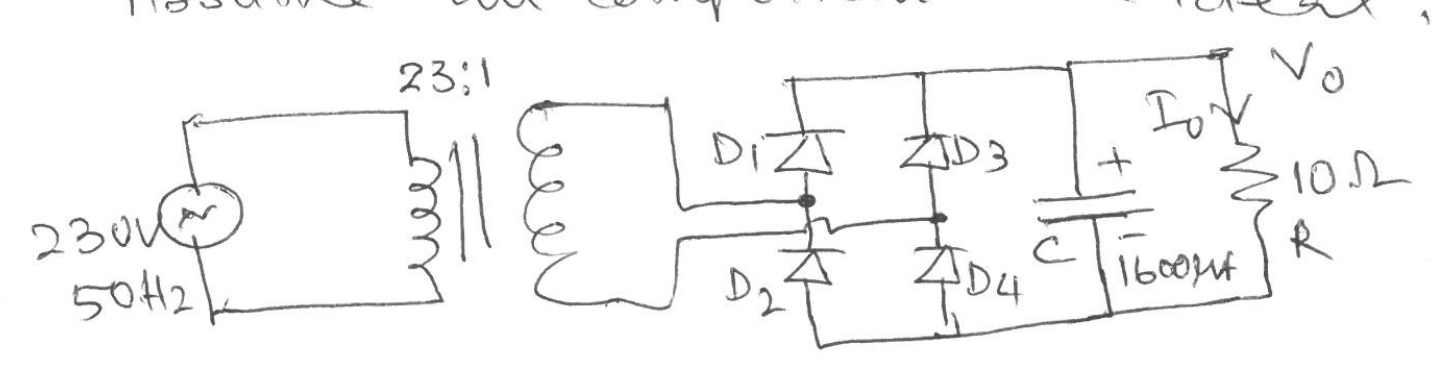 Solved For The Above Circuit Assume Diodes Are Not Ideal Chegg Com