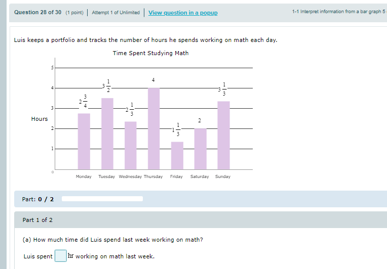Solved Question 28 of 30 (1 point) Attempt 1 of Unlimited | Chegg.com