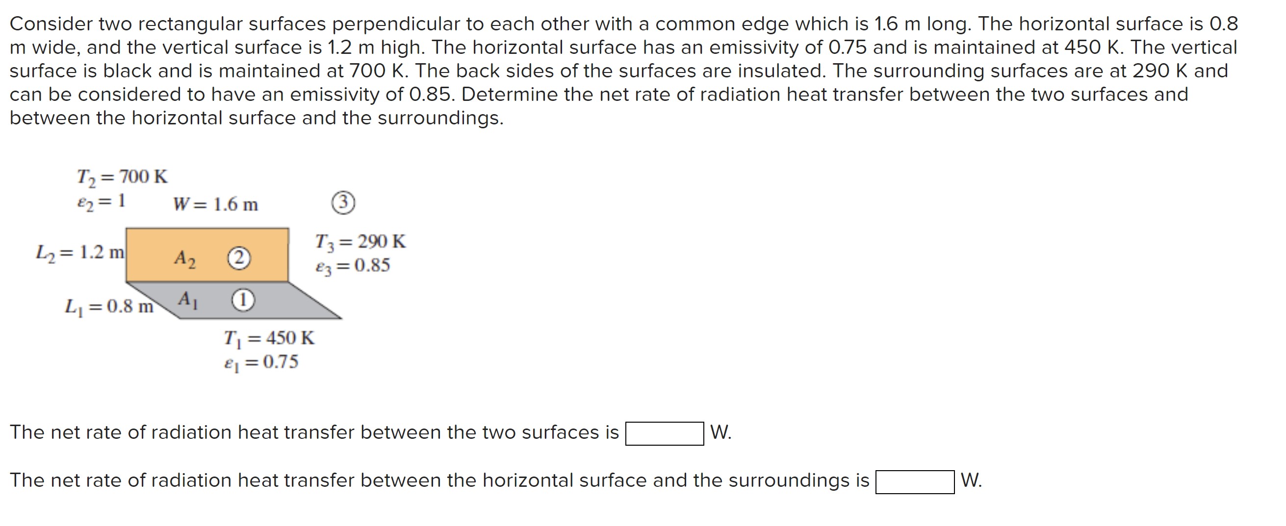 Solved Consider Two Rectangular Surfaces Perpendicular To Chegg Com