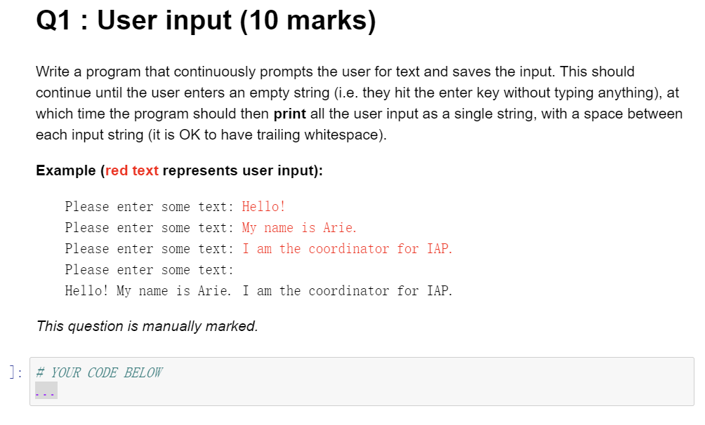 Solved Write a program that continuously prompts the user | Chegg.com