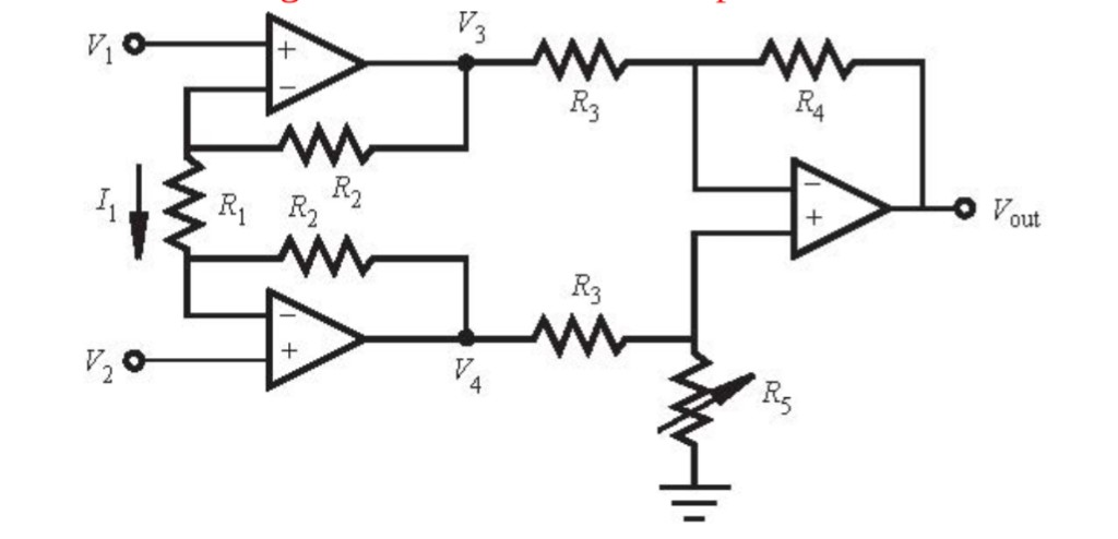 Solved Find Vout in the following instrumentation amplifier | Chegg.com