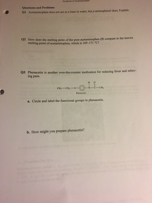Solved Questions and Problems Q1 Acetaminophen does not act