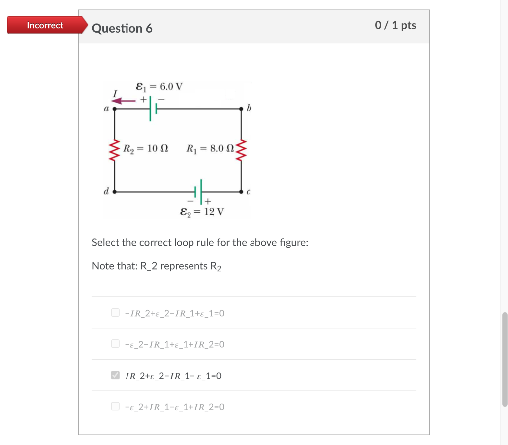 Solved Select the correct sentences Emf of the battery