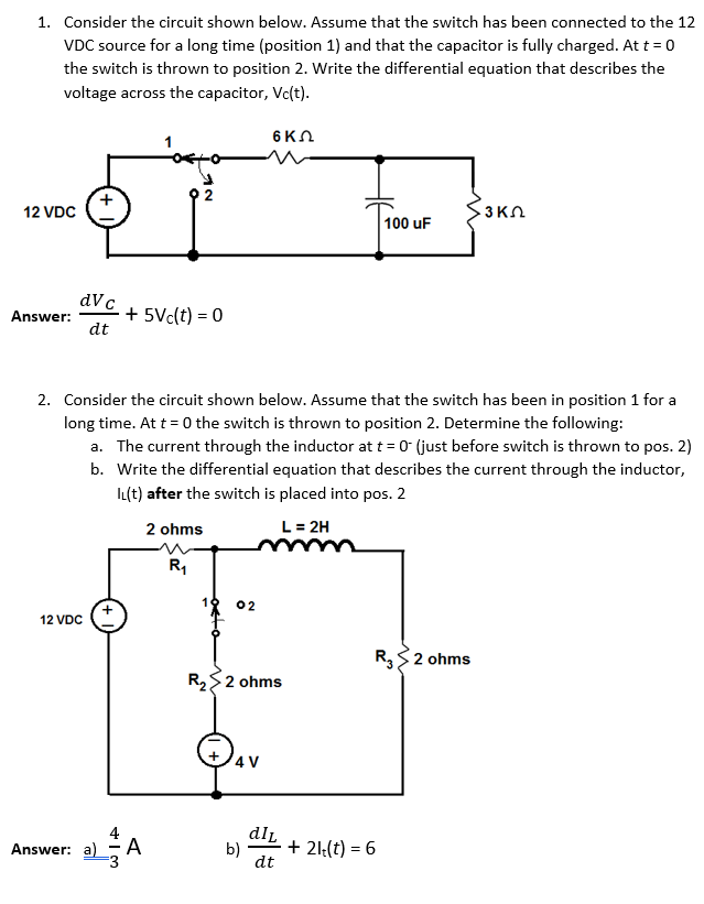 Solved Consider The Circuit Shown Below Assume That The