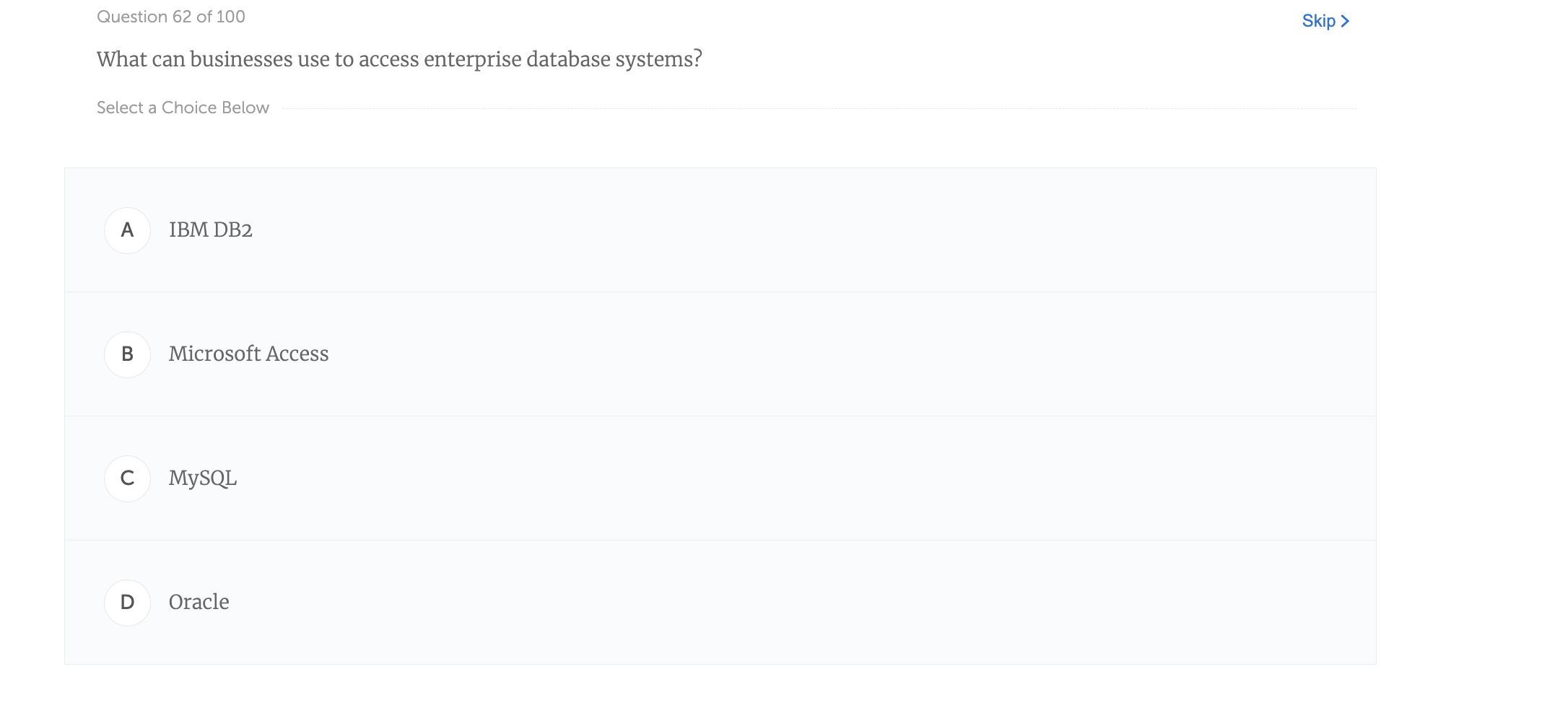 Solved question 62 of 100 skip what can businesses use to chegg