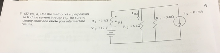 Solved Use the method of superposition to find the current | Chegg.com