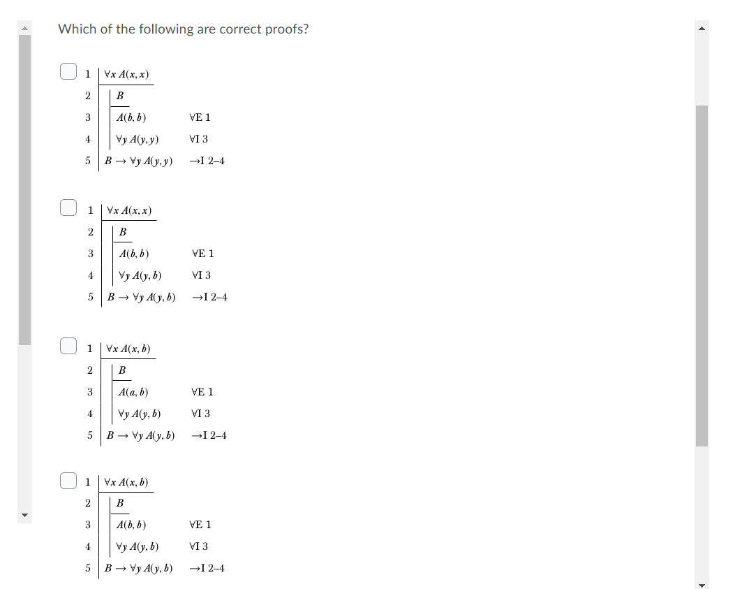 Solved Which of the following are correct proofs? 1 3x | Chegg.com