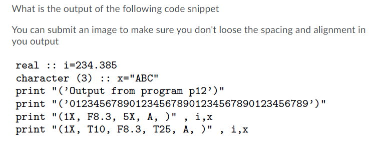 Solved What is the output of the following code snippet You | Chegg.com