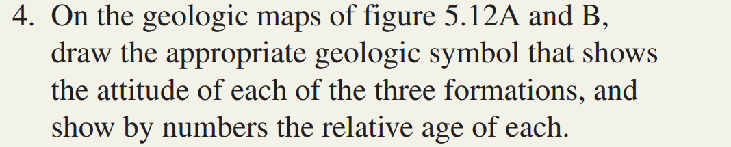 Solved F Cross section and geologic maps of three | Chegg.com