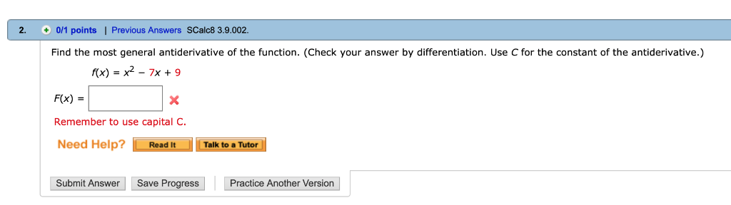 solved-find-the-most-general-antiderivative-of-the-function-chegg