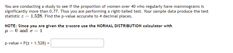 Solved You are conducting a study to see if the proportion | Chegg.com