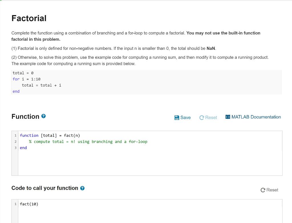 Solved Factorial Complete the function using a combination | Chegg.com