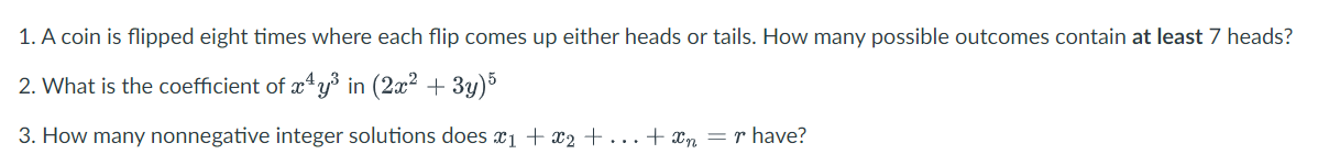 Solved 1. A Coin Is Flipped Eight Times Where Each Flip | Chegg.com