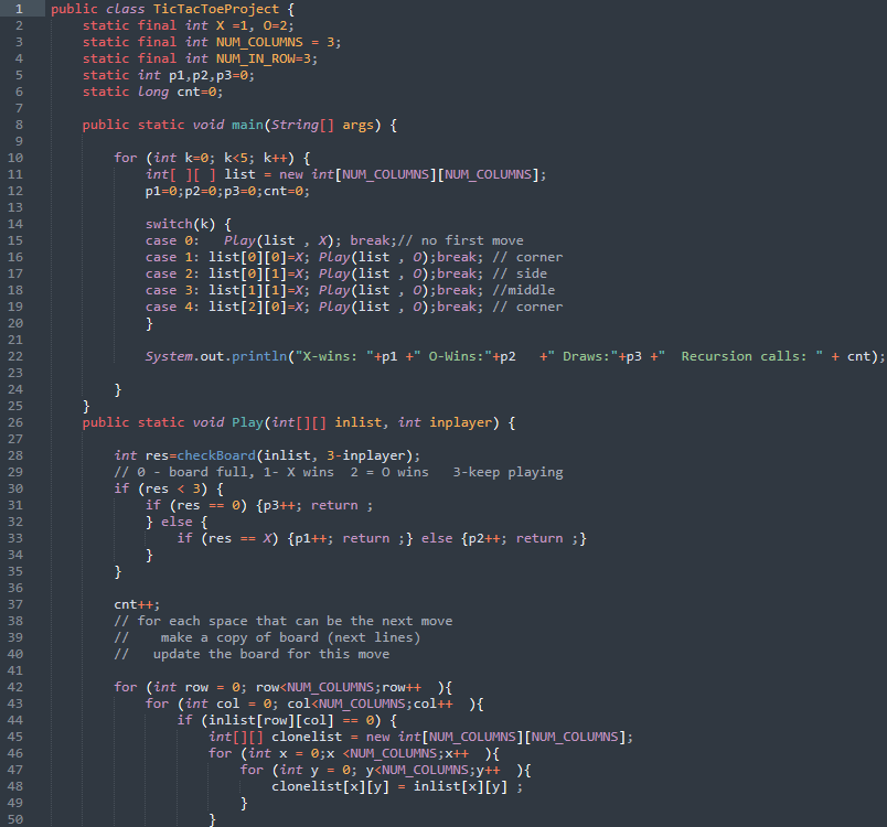 Solved Extra Java Programming Modify the attached Tic Tac | Chegg.com