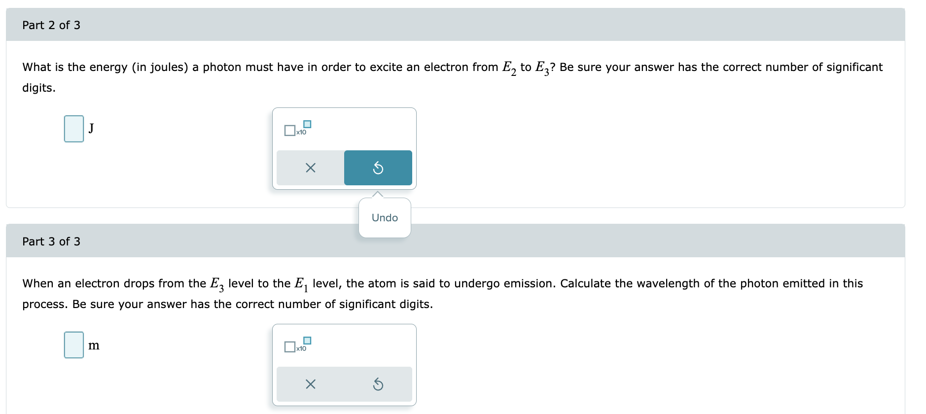 Solved Consider the following energy levels of a | Chegg.com