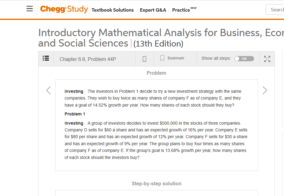 Solved = Chegg Study Textbook Solutions Expert Q&A Practice | Chegg.com