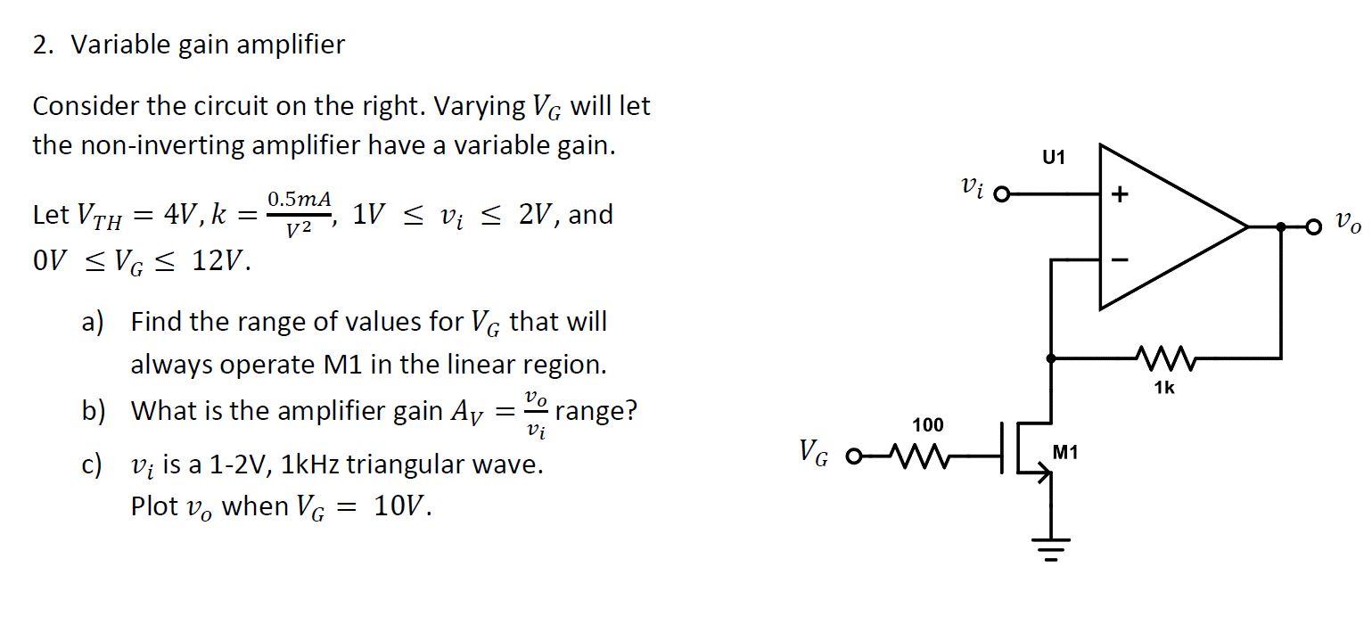 Solved 1. A more linear source follower VOD Consider the