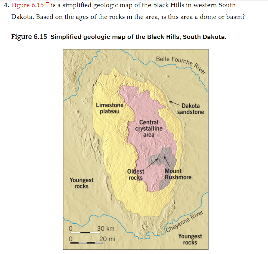 Solved 4. Figure 6.15D is a simplified geologic map of the | Chegg.com