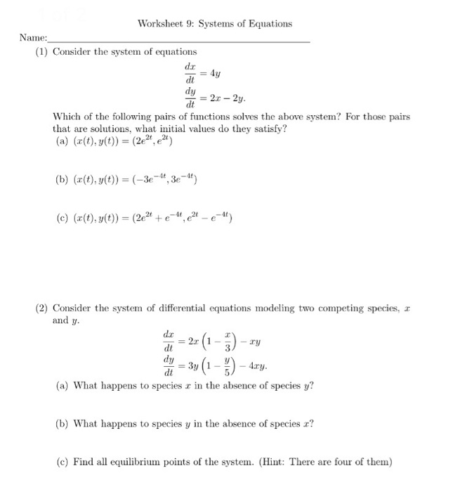 Solved Consider the system of equations dx/dt = 4y dy/dt = | Chegg.com