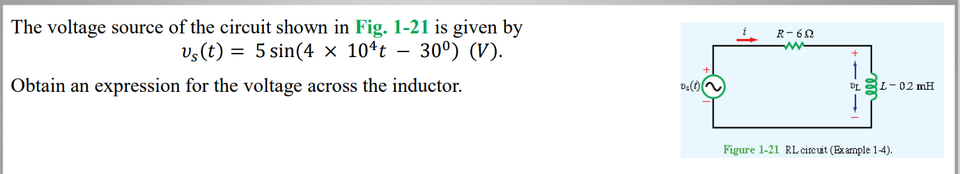 Solved The voltage source of the circuit shown in Fig. 1-21 | Chegg.com