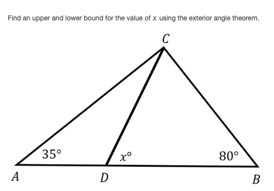 Solved Find an upper and lower bound for the value of x | Chegg.com