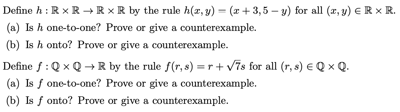 Solved Define H: RⓇR → R XR By The Rule H(x, Y) = (x + 3,5 – | Chegg.com