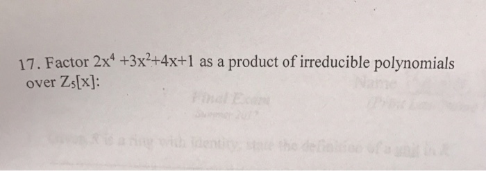 factor 2x 4 3x 2 1