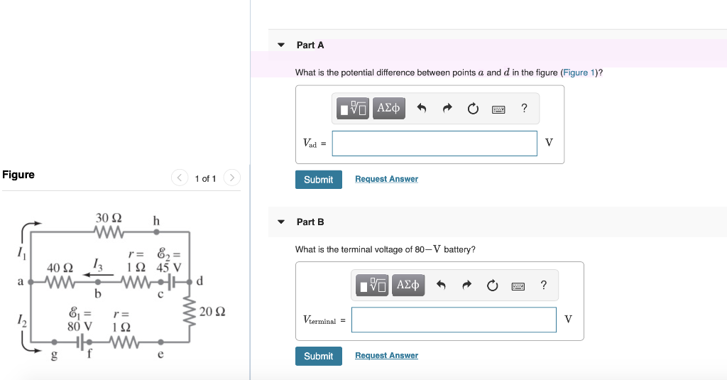 Solved Part A What is the potential difference between | Chegg.com