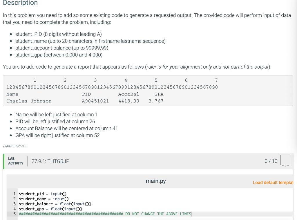 Solved Student Pid Input Student Name Input Stude Chegg Com