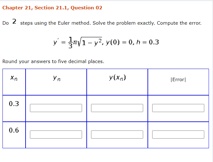 Solved Chapter 21, Section 21.1, Question 02 DO 2 steps | Chegg.com
