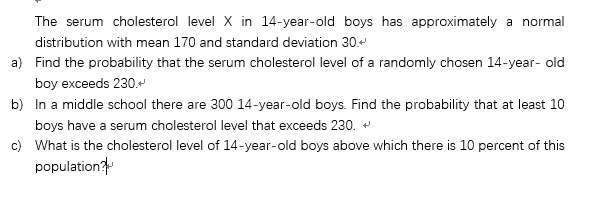 solved-the-serum-cholesterol-level-x-in-14-year-old-boys-has-chegg