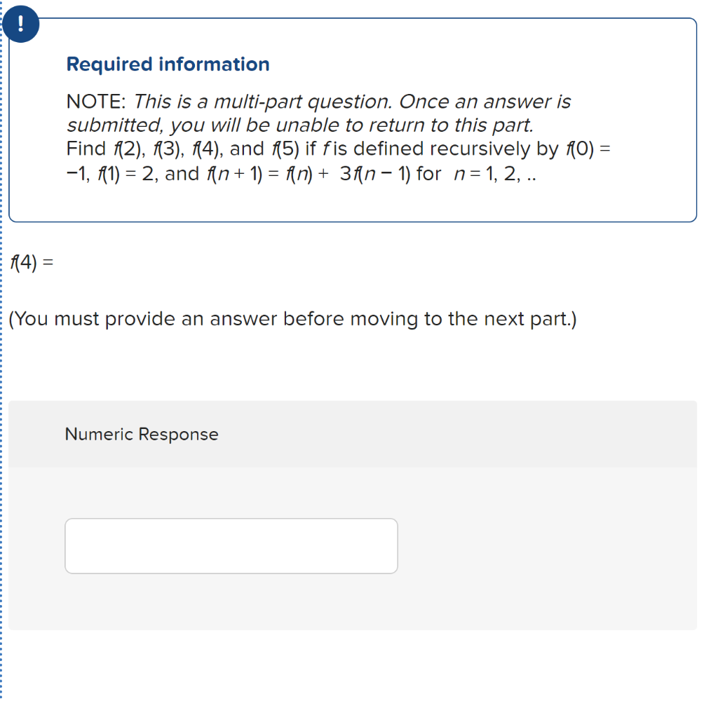 Solved Required information NOTE: This is a multi-part | Chegg.com