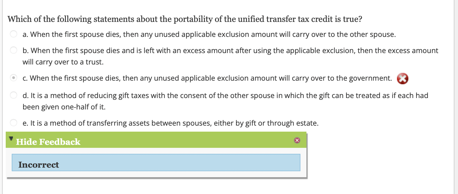 What is the difference between unified credit and applicable exclusion