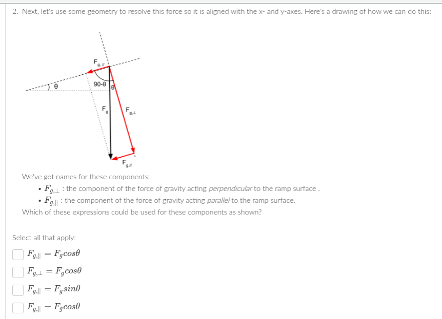 2 Next Let S Use Some Geometry To Resolve This Chegg Com